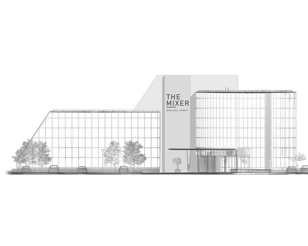 3d tekening kantoorgebouw apeldoorn