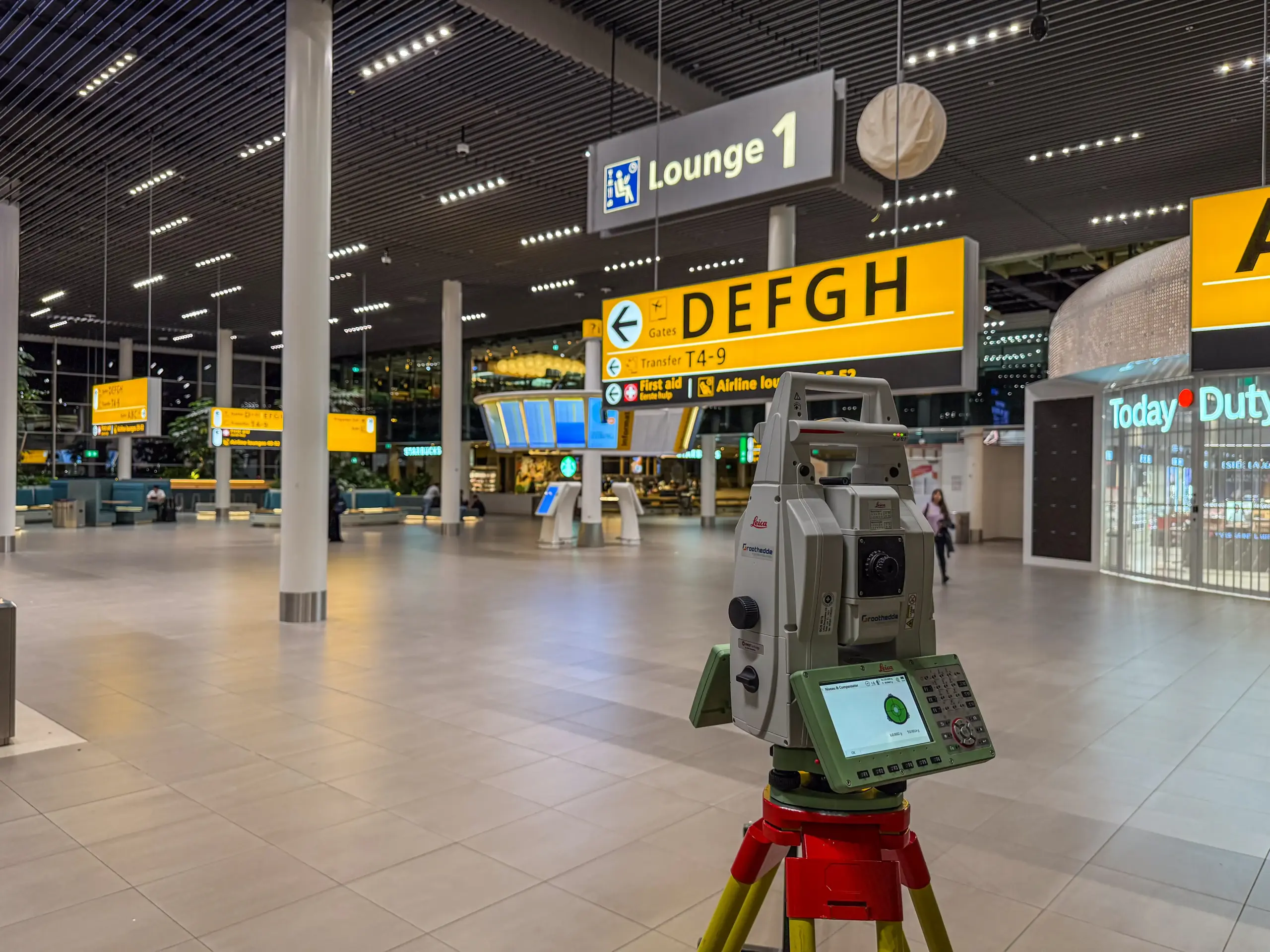 Luchthaven inmeten